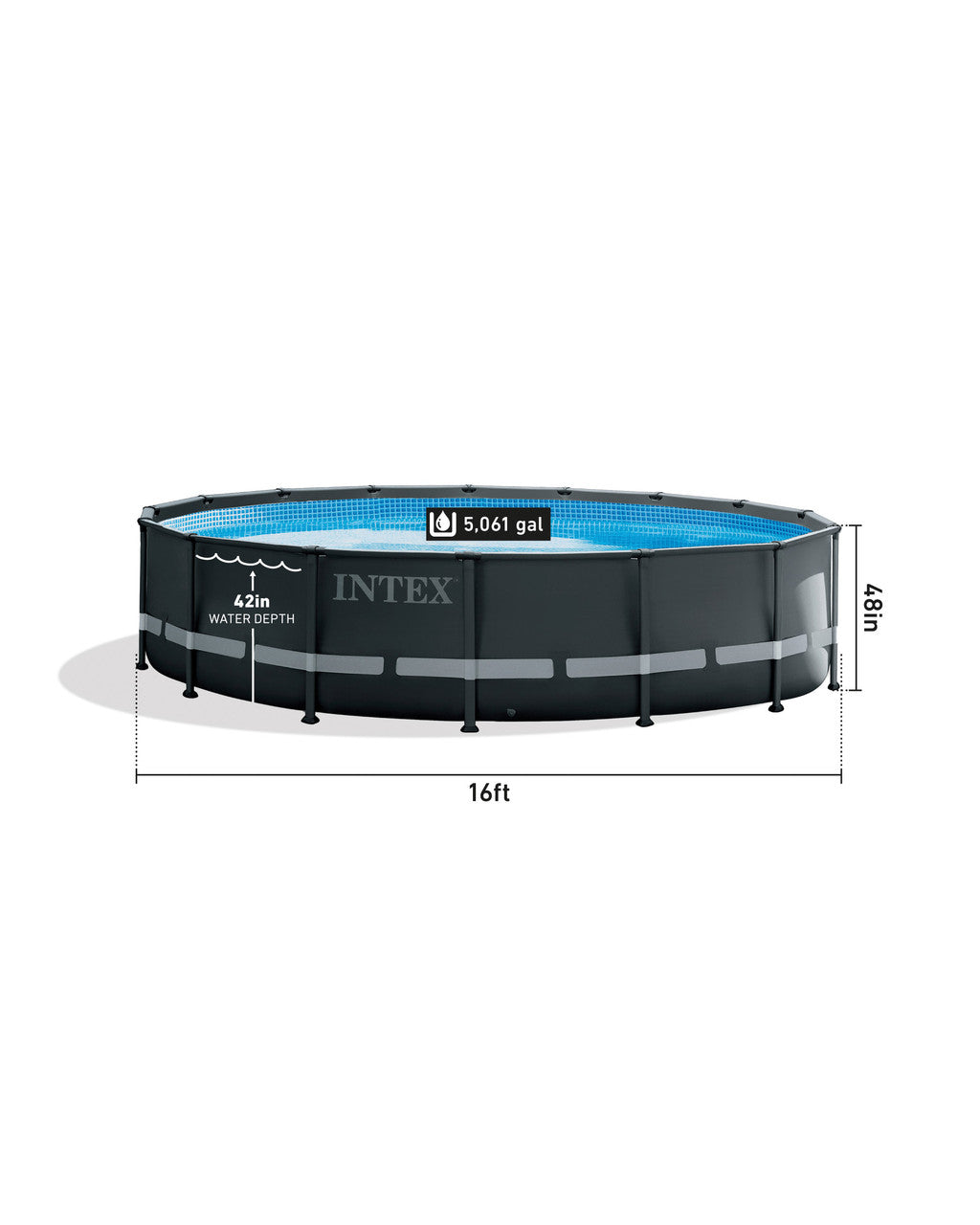 Ultra XTR® Frame Above Ground Pool w/ Sand Filter Pump - 16' x 48"