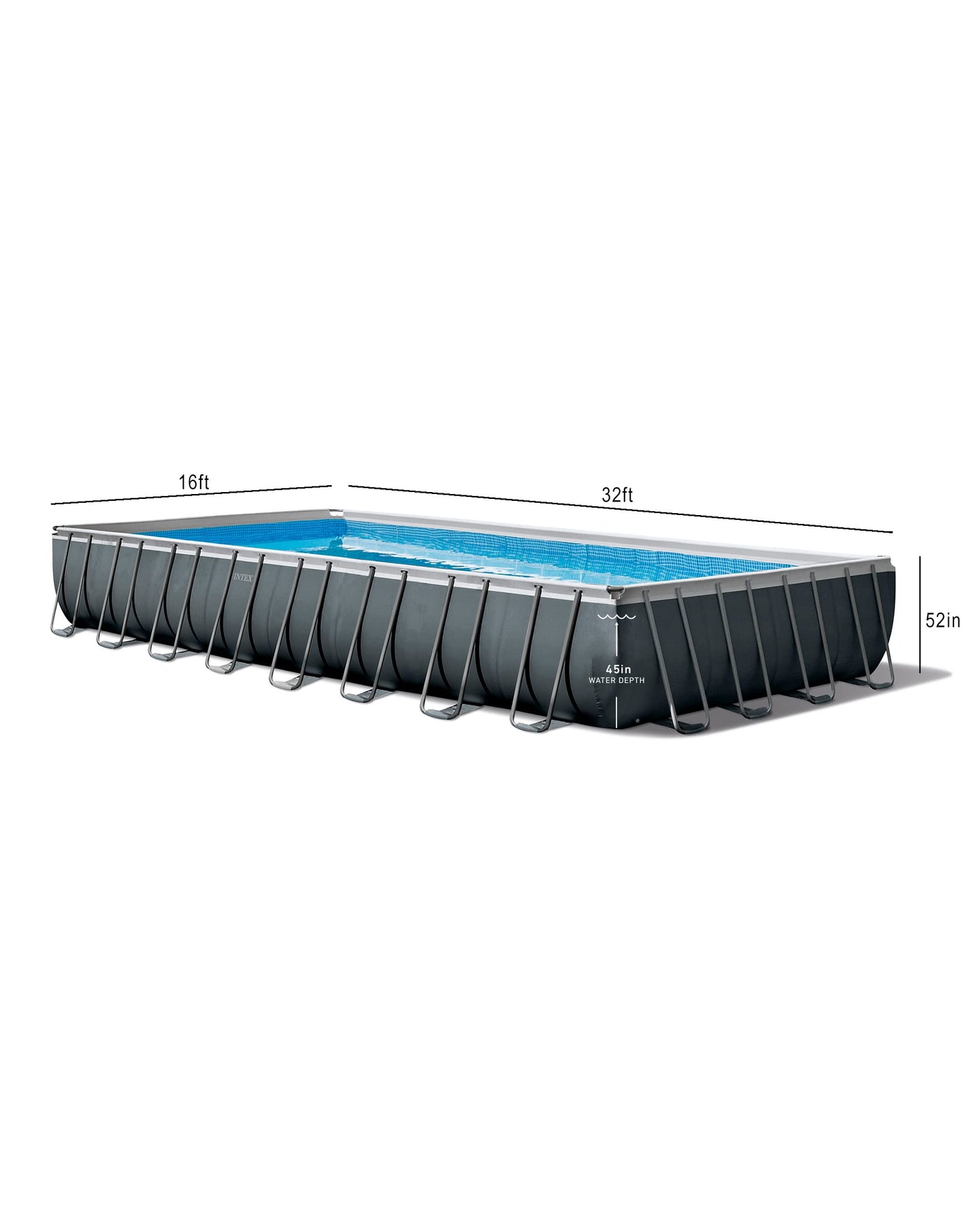 Rectangular Ultra XTR® Frame Above Ground Pool w/ Sand Filter Pump - 32' x 16' x 52"