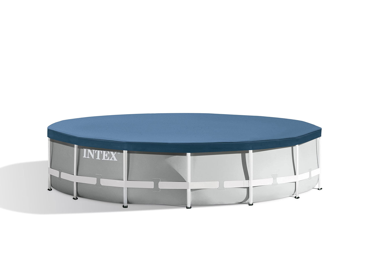 INTEX 26723EH Prism Frame Premium Above Ground Swimming Pool Set: 15ft x 42in – Includes 1000 GPH Cartridge Filter Pump – Removable Ladder – Pool Cover – Ground Cloth Frame Pool