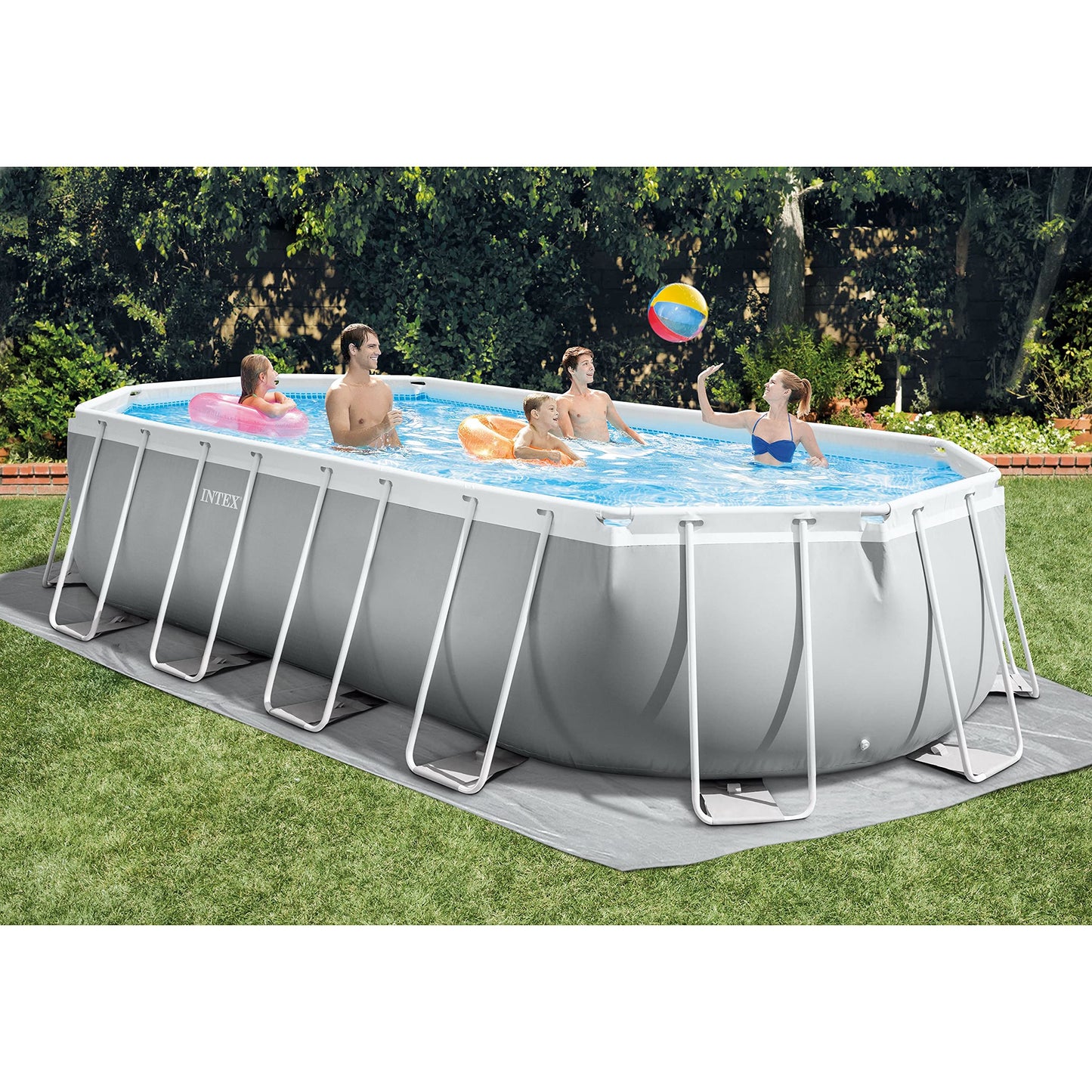 INTEX 26797EH 20ft x 10ft x 48in Prism Frame Pool with Cartridge Filter Pump 20ft x 10ft x 48in / Oval