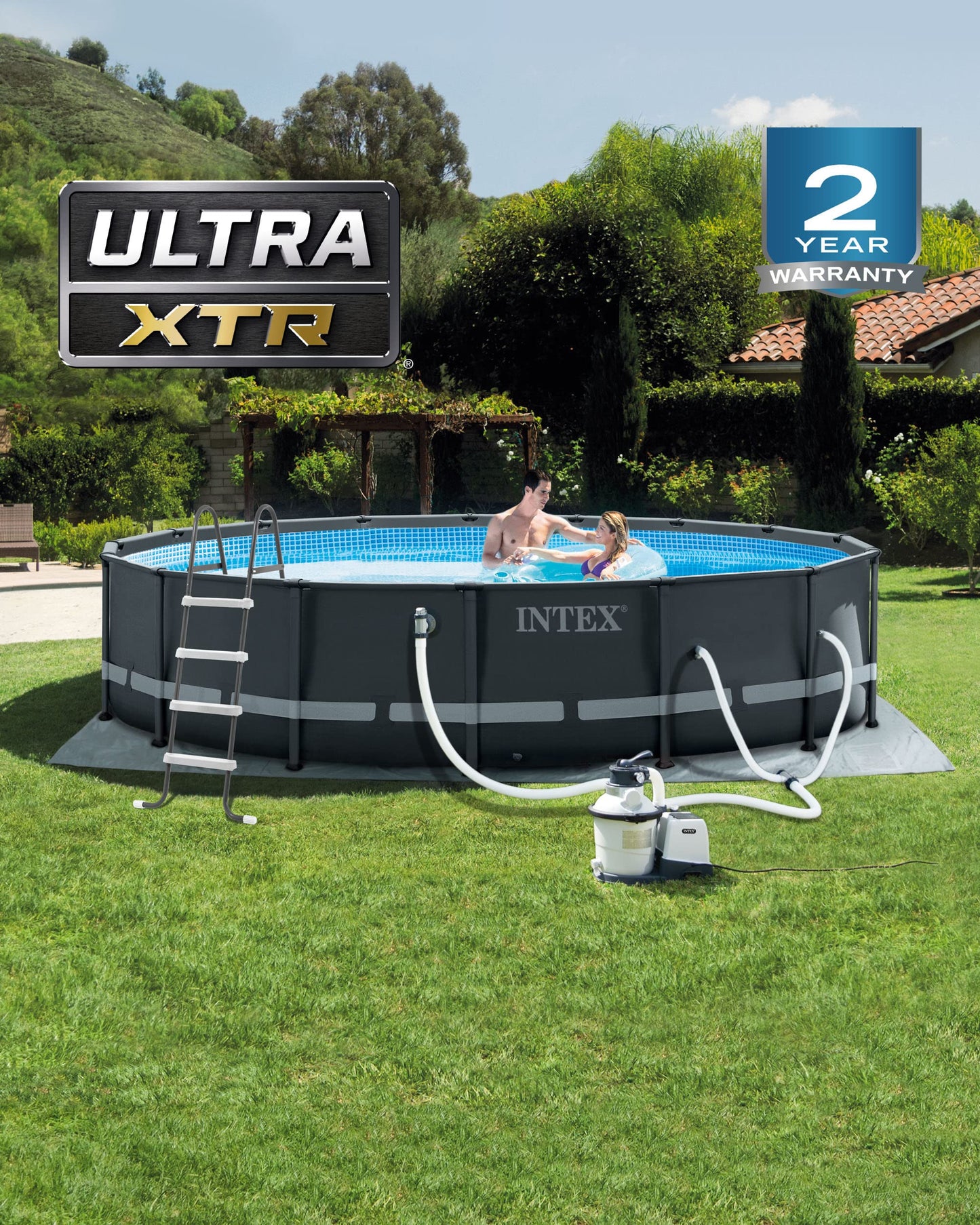 Piscine hors sol à cadre Ultra XTR® avec pompe à filtre à sable - 16' x 48" 